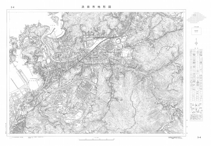 地形図(1/5000)図郭番号3-4
